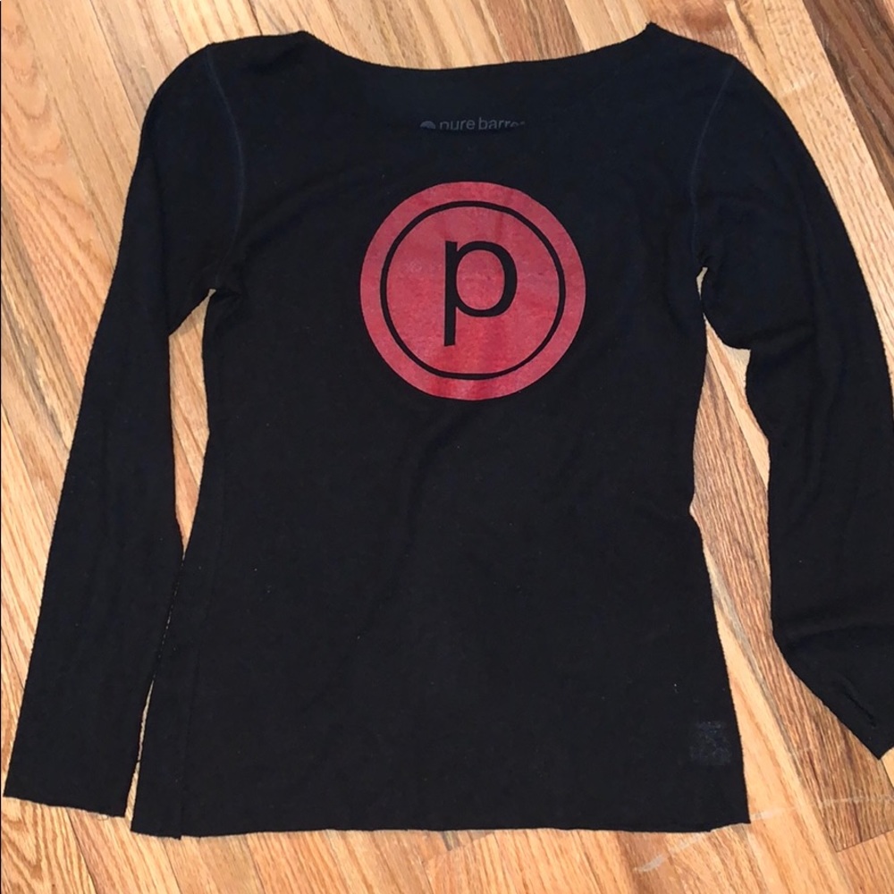 Pure Barre scoop-neck fleece long sleeve